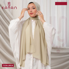 Long Plain Chiffon - Mushroom Grey