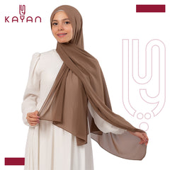 Chiffon Plain Scarf - Dark Cafe