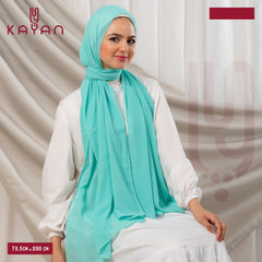 Long Plain Chiffon - Aqua