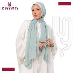 Chiffon Plain Scarf - Moss Green