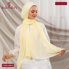 Long Plain Chiffon - Cream Yellow