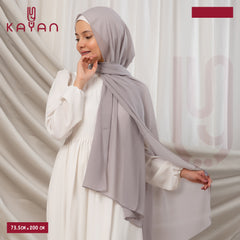 Long Plain Chiffon - Cloudy Grey