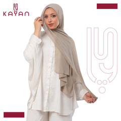 Chiffon Plain Scarf -Mushroom Grey