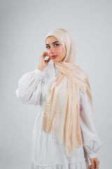 Linen Chiffon Scarf - Beige