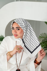 Dots Satin Silk Square Scarf