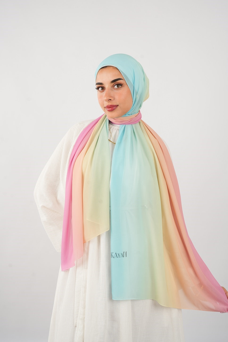 Multicolor Chiffon Scarf