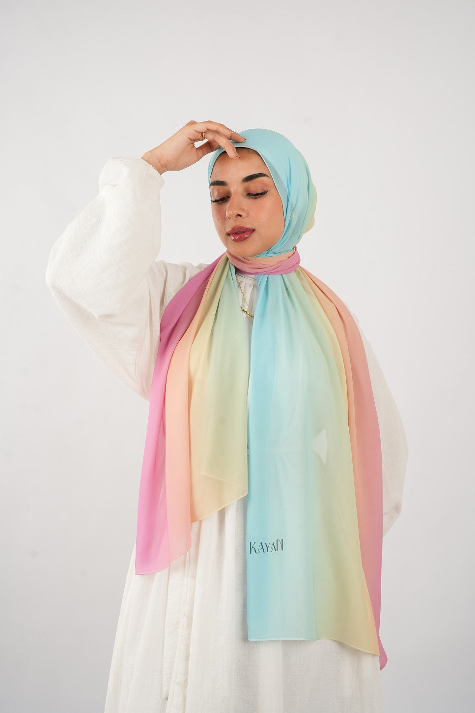 Multicolor Chiffon Scarf