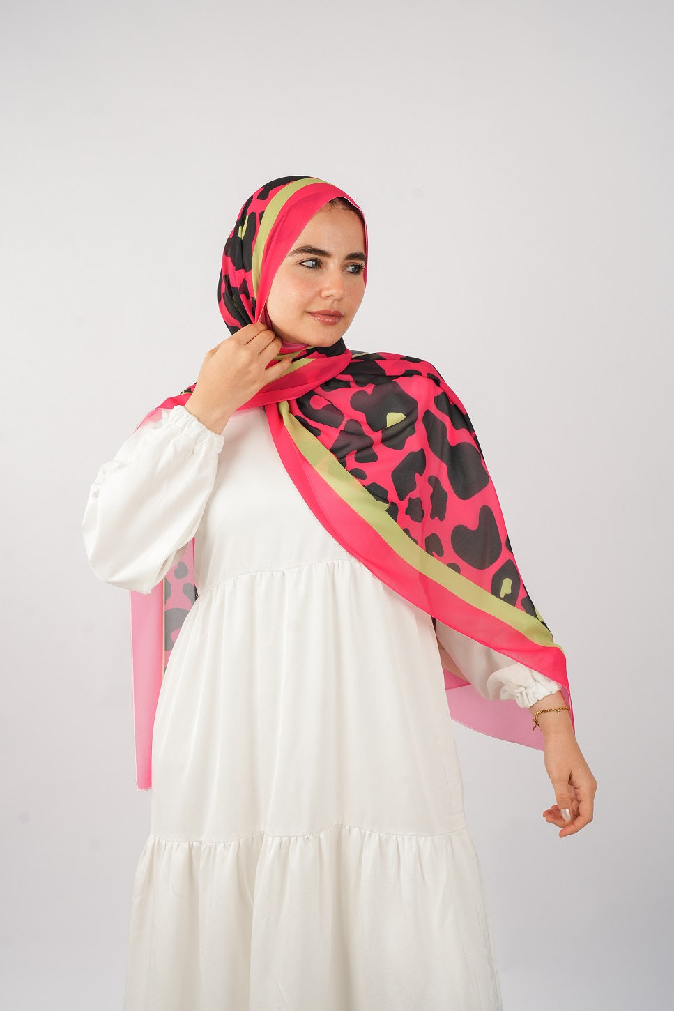 Pinky Printed Chiffon