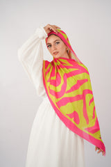 Lined printed Chiffon Scarf