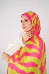 Lined printed Chiffon Scarf