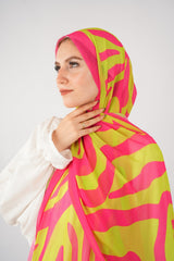 Lined printed Chiffon Scarf