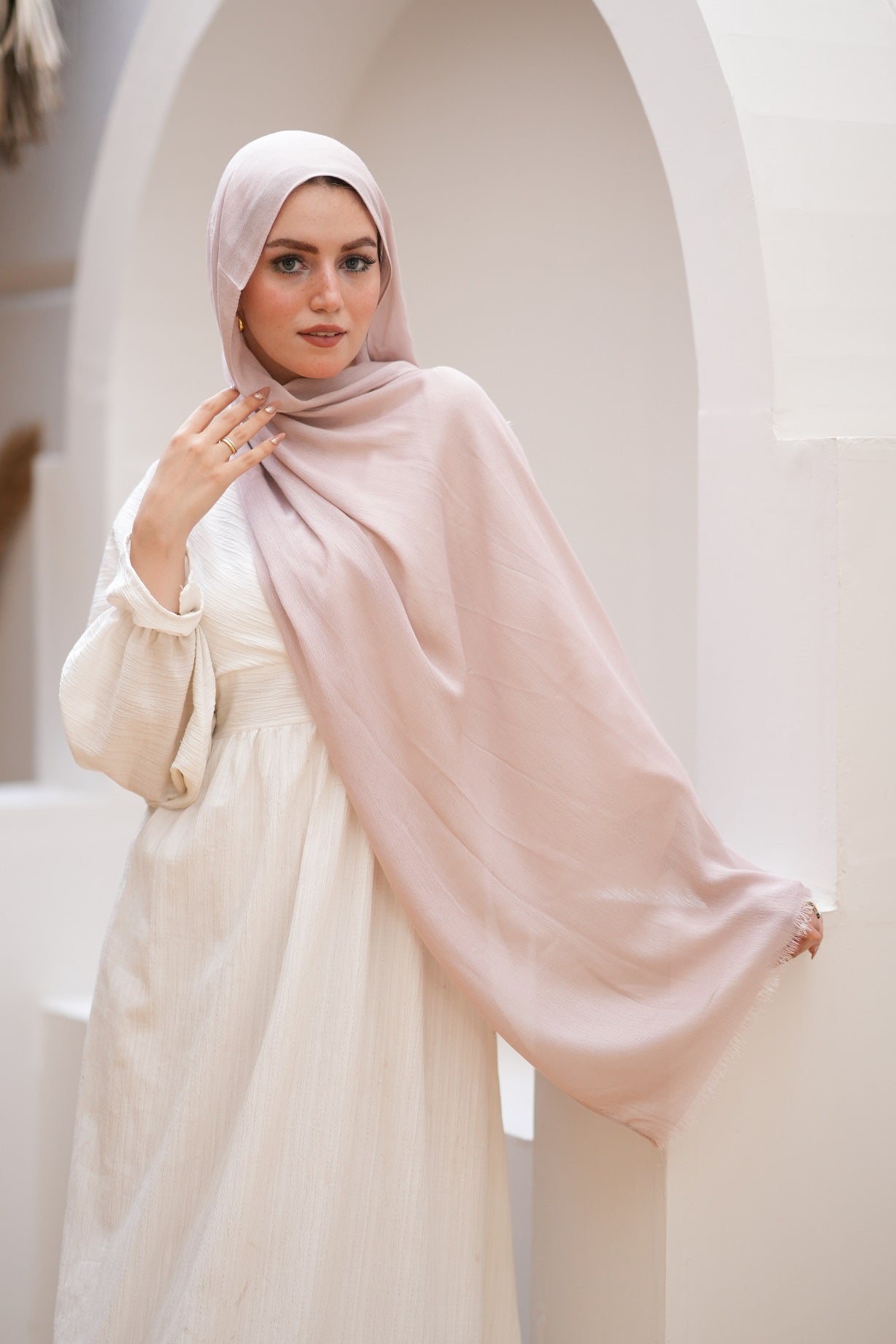 Sponge Cotton Scarf - Tan Beige