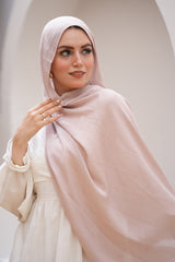 Sponge Cotton Scarf - Tan Beige