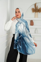 Sky Printed Cotton Scarf