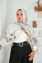 Pearl Printed Cotton Scarf