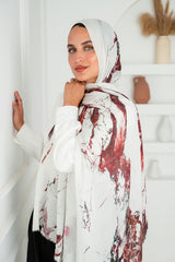 Ruby Printed Cotton Scarf