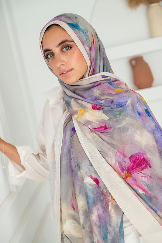 Vienne Printed Cotton Scarf