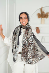 Leopard Printed Cotton Scarf