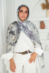 Lune Printed Cotton Scarf