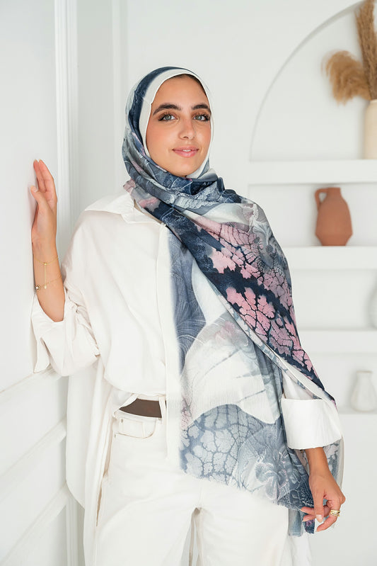 Lyra Printed Cotton Scarf