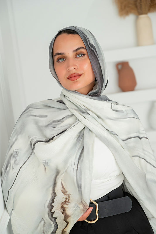 Elara Printed Cotton Scarf