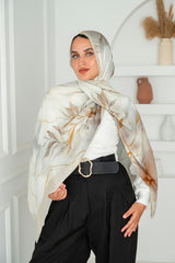 Tulip Printed Cotton Scarf