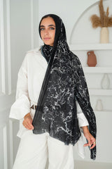 Midnight Printed Cotton Scarf