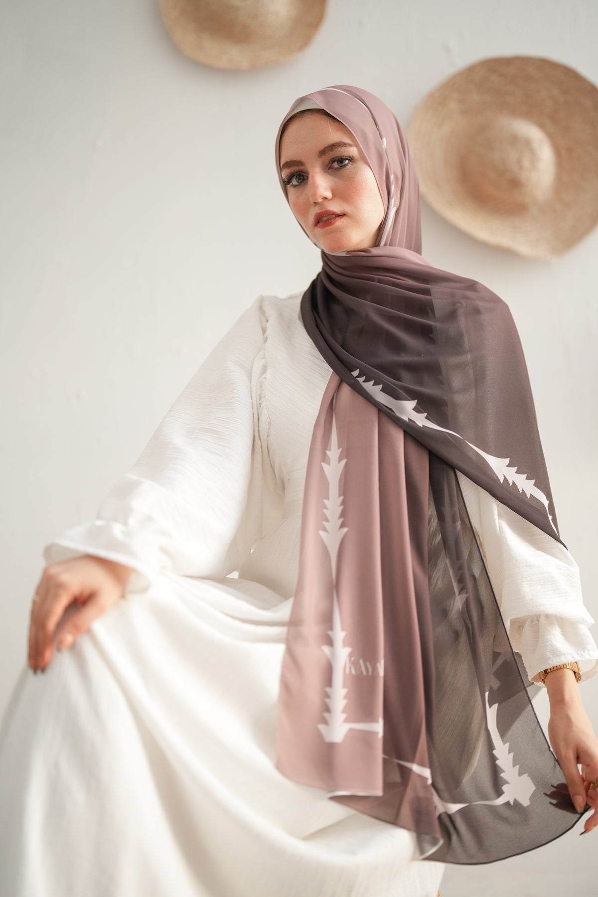 Gradient Chiffon Scarf