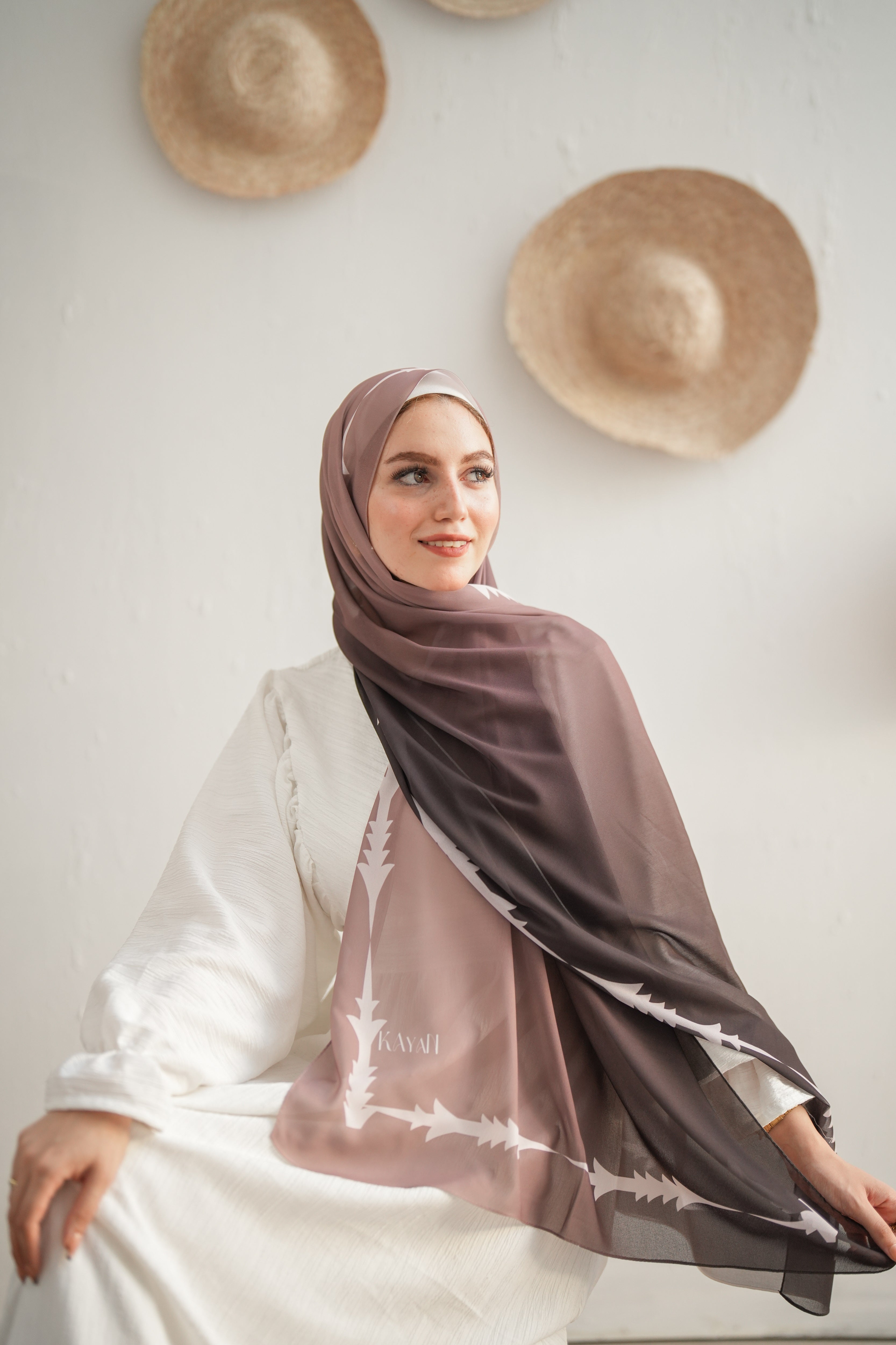 Gradient Chiffon Scarf