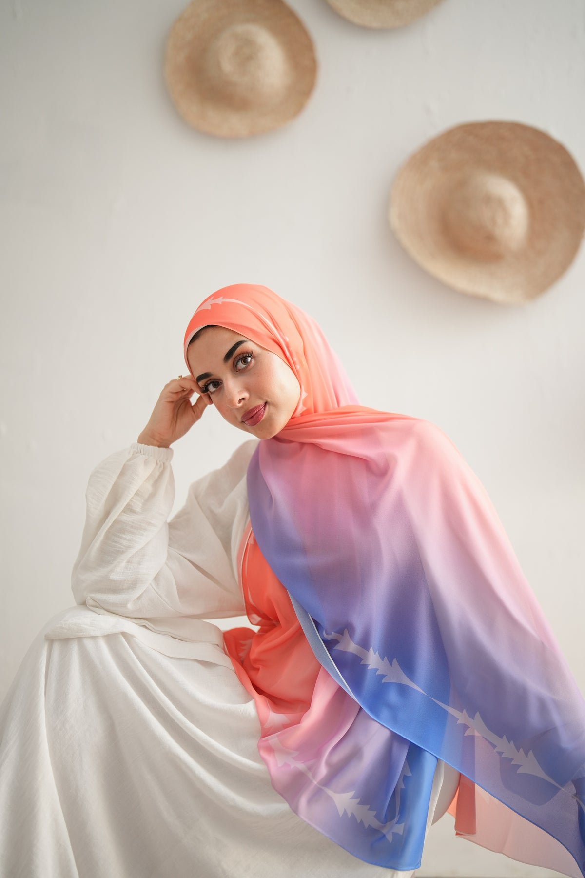 Gradient Chiffon Scarf