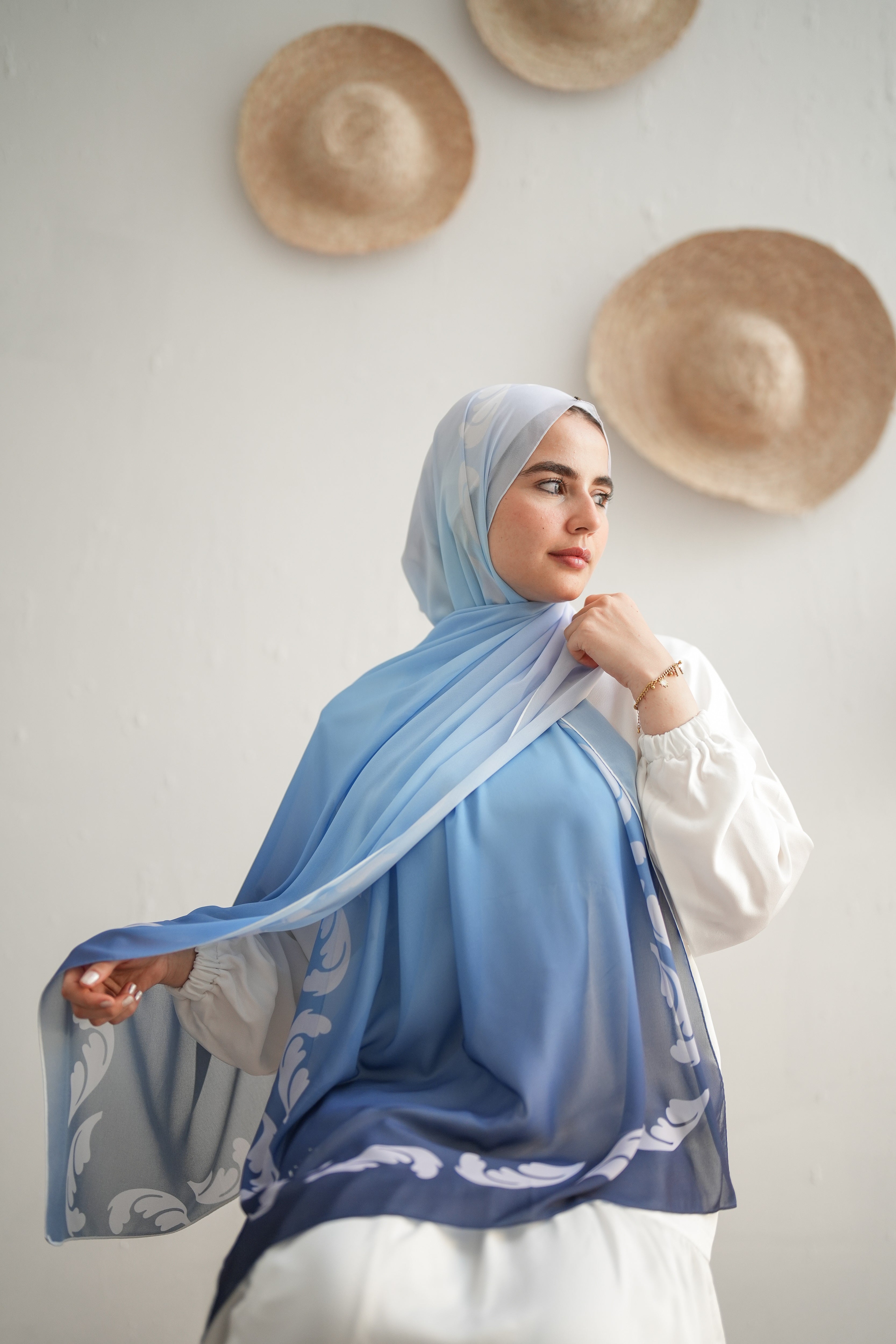 Gradient Chiffon Scarf