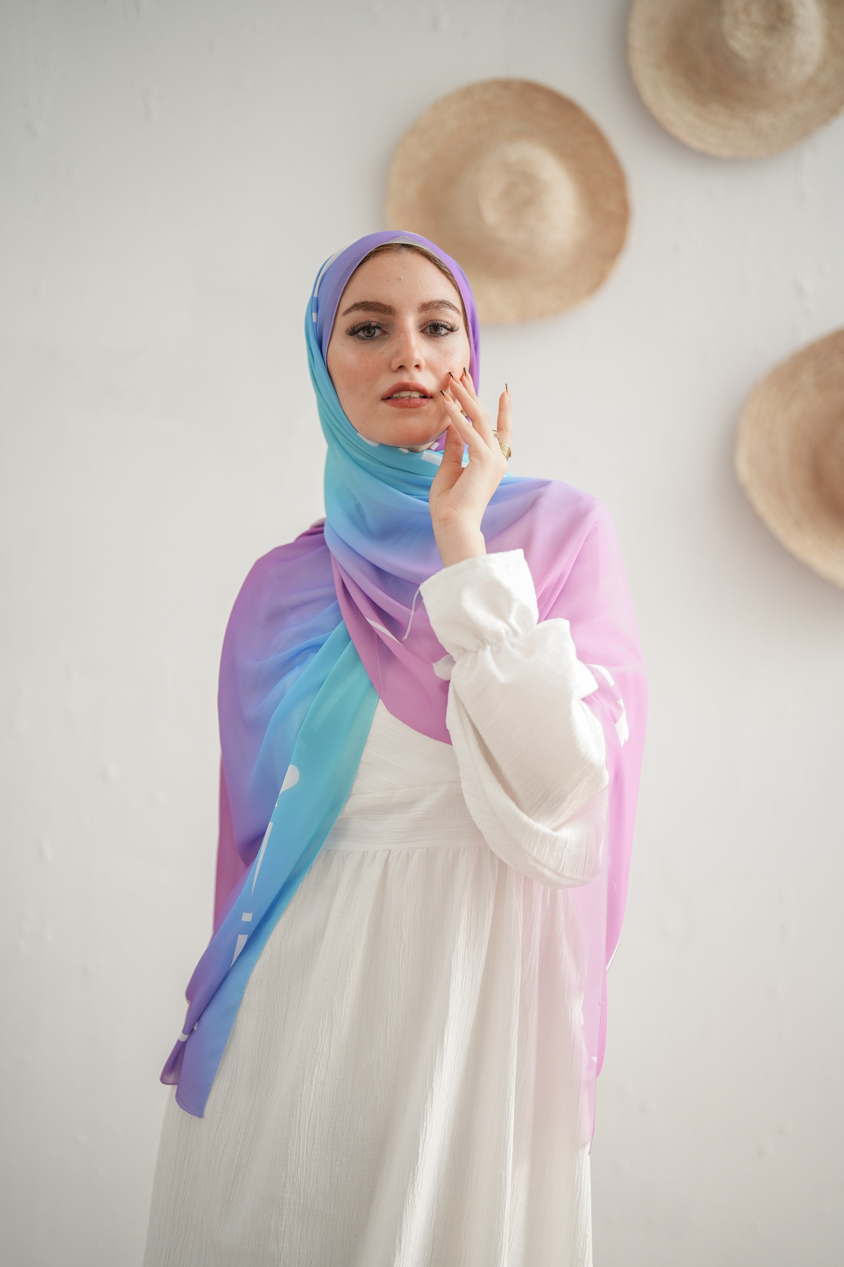 Gradient Chiffon Scarf