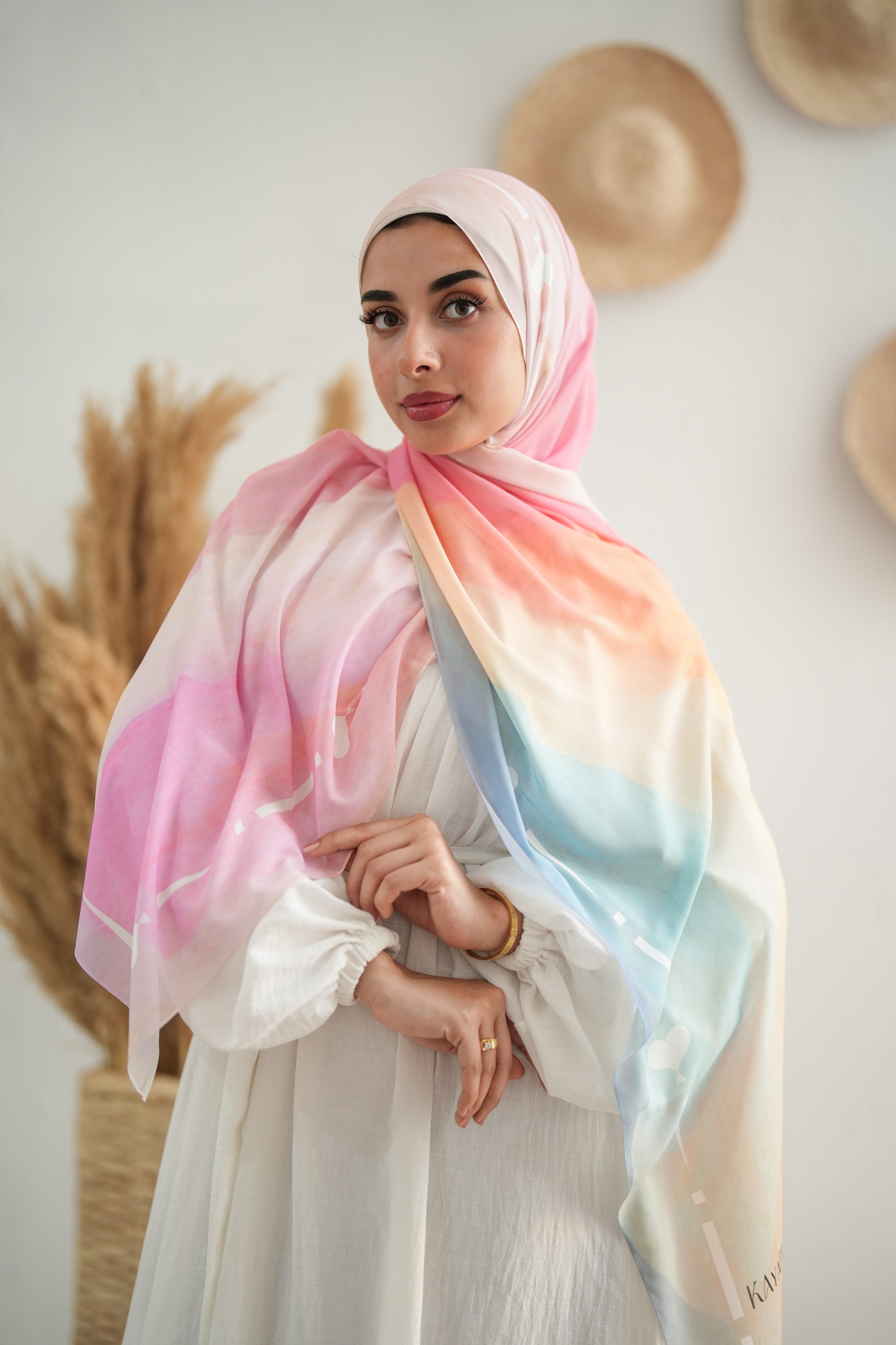 Gradient Chiffon Scarf