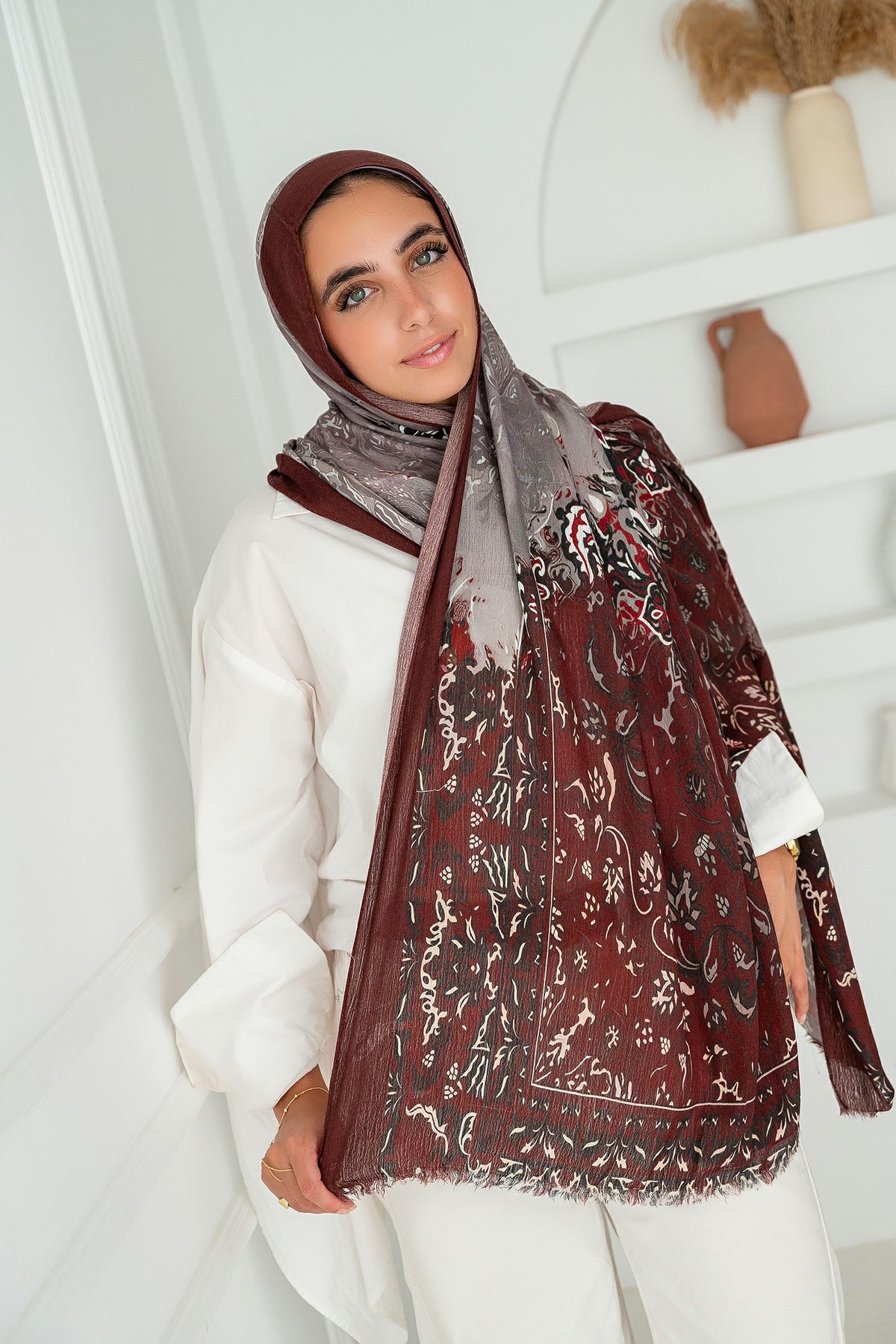 Poppy Printed Cotton Scarf