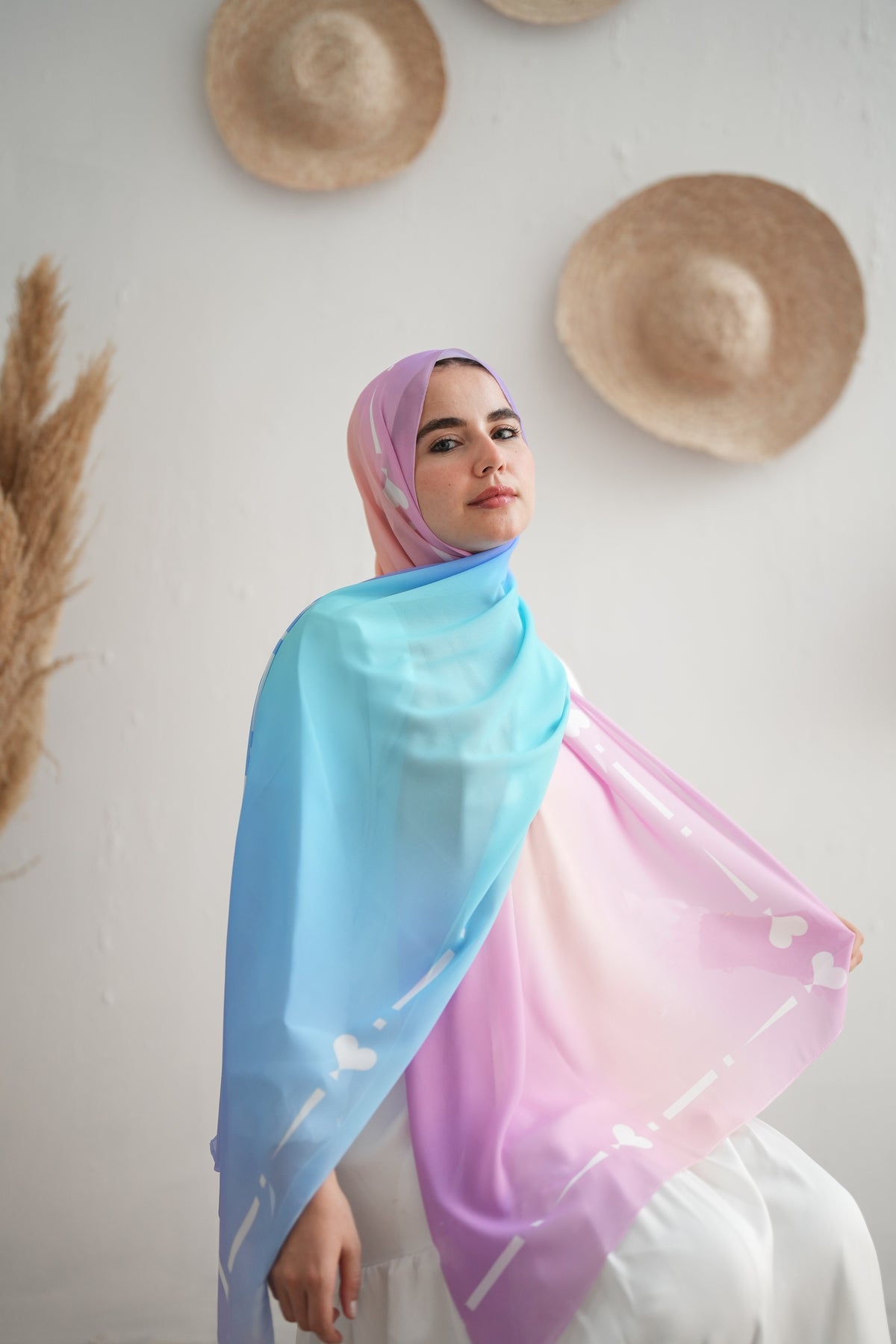 Gradient Chiffon Scarf