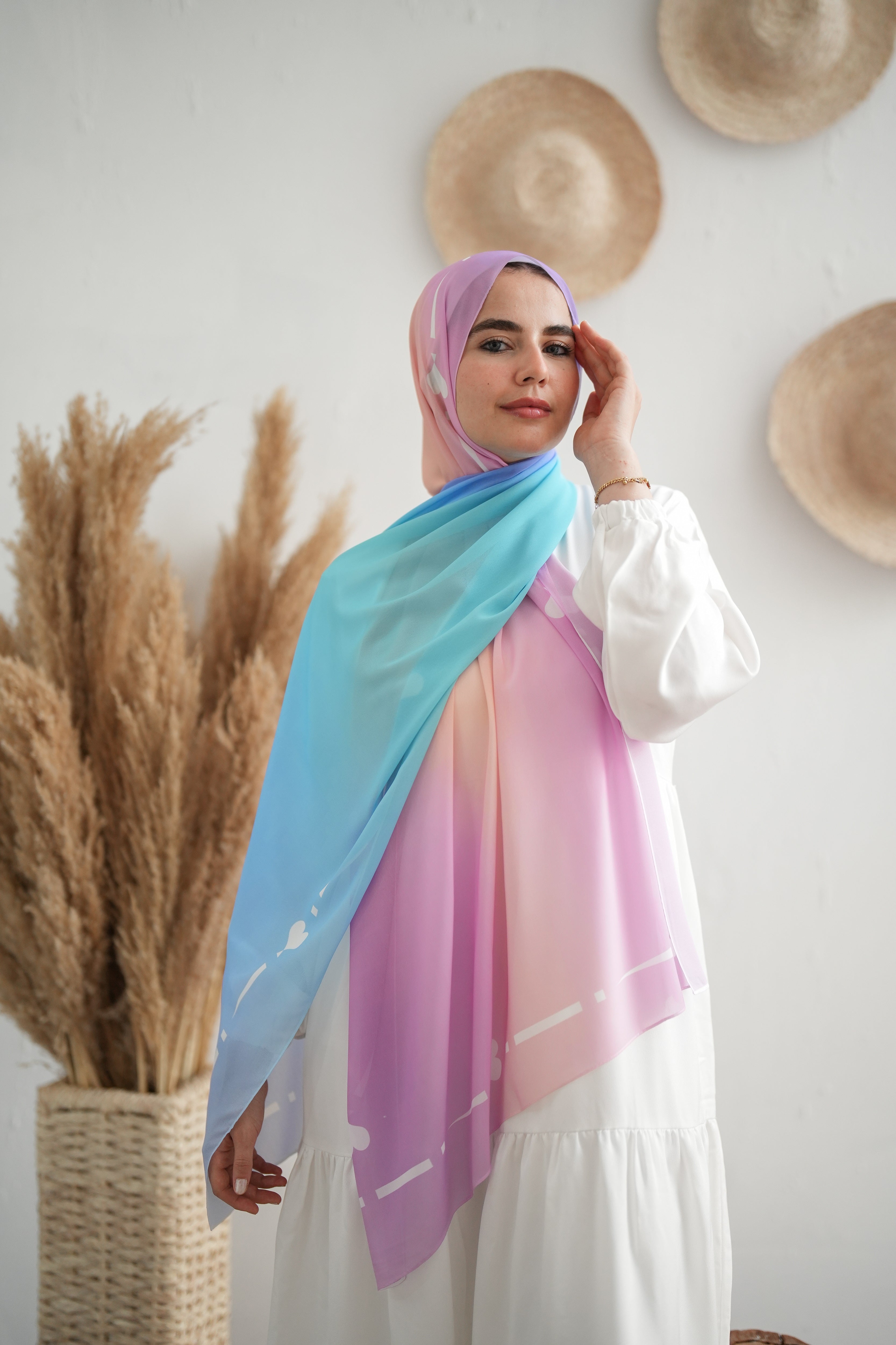 Gradient Chiffon Scarf