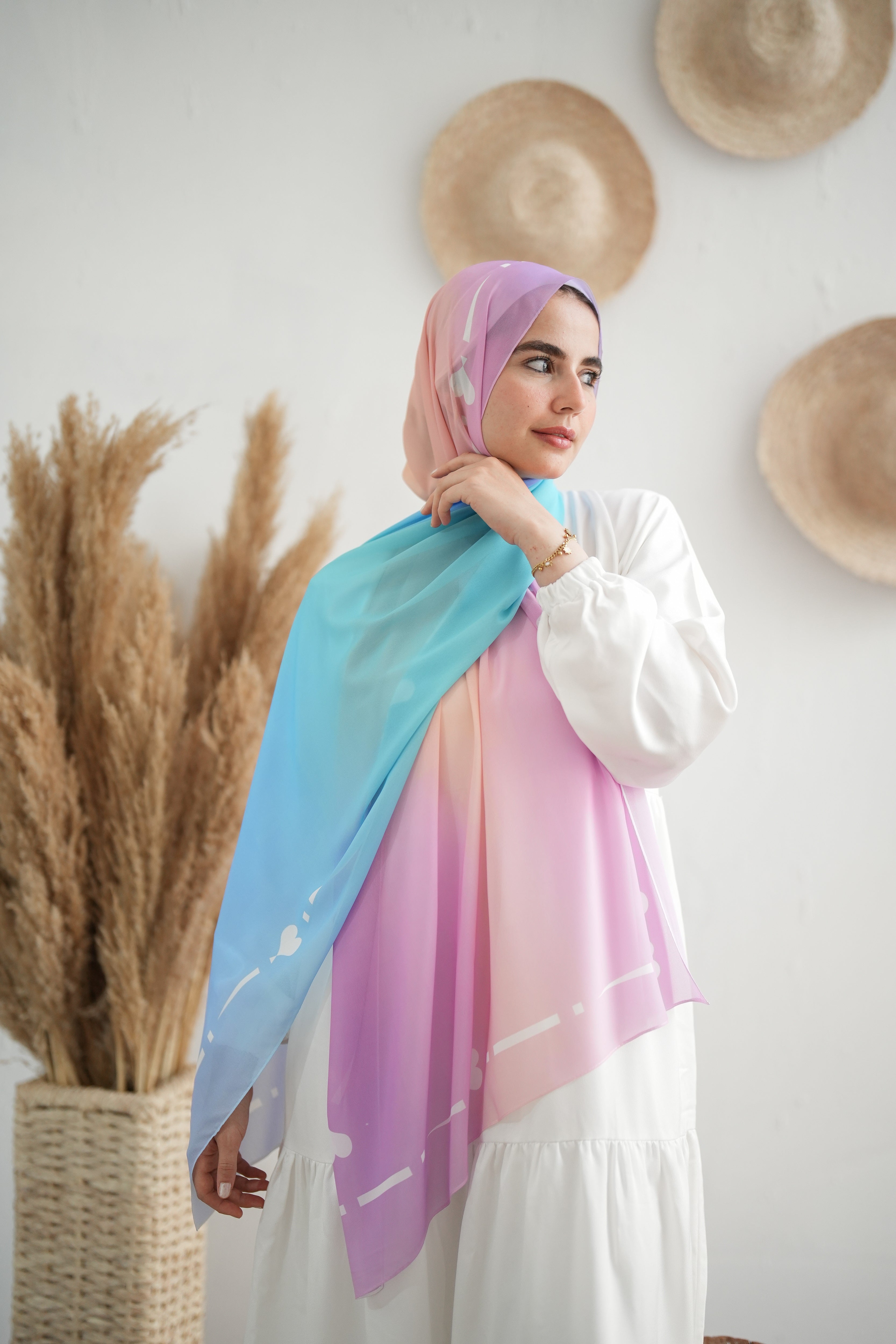 Gradient Chiffon Scarf