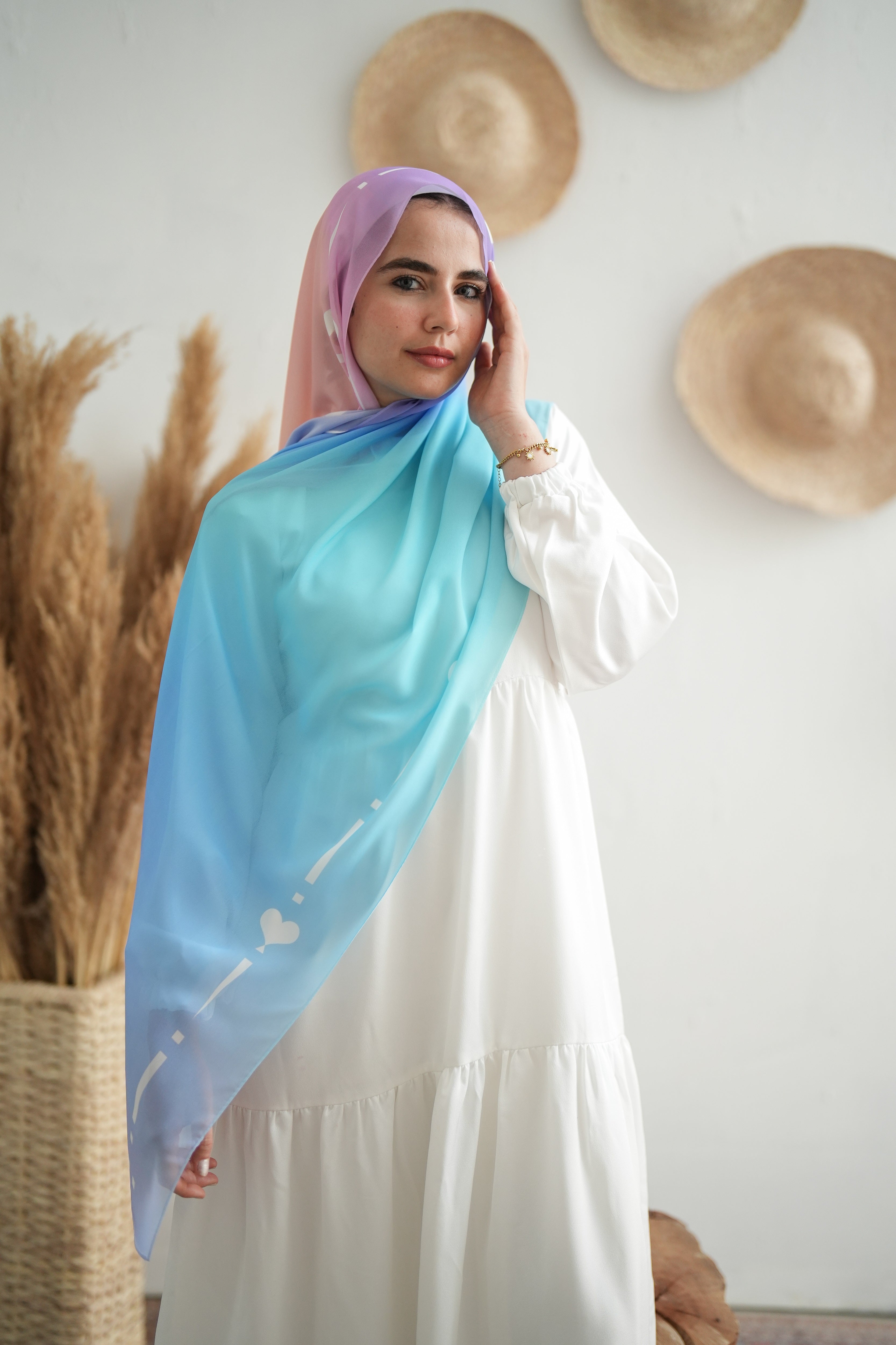 Gradient Chiffon Scarf