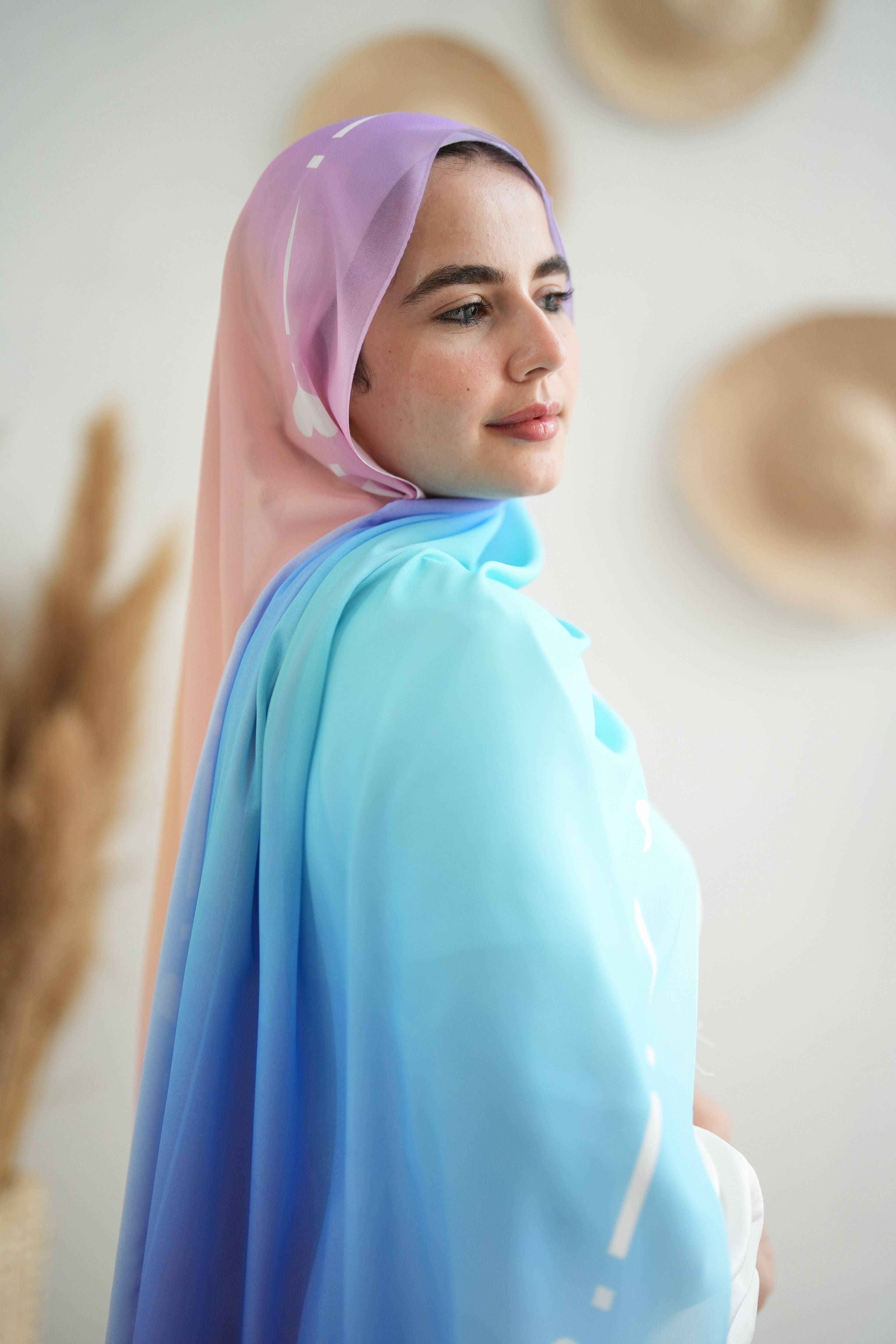 Gradient Chiffon Scarf