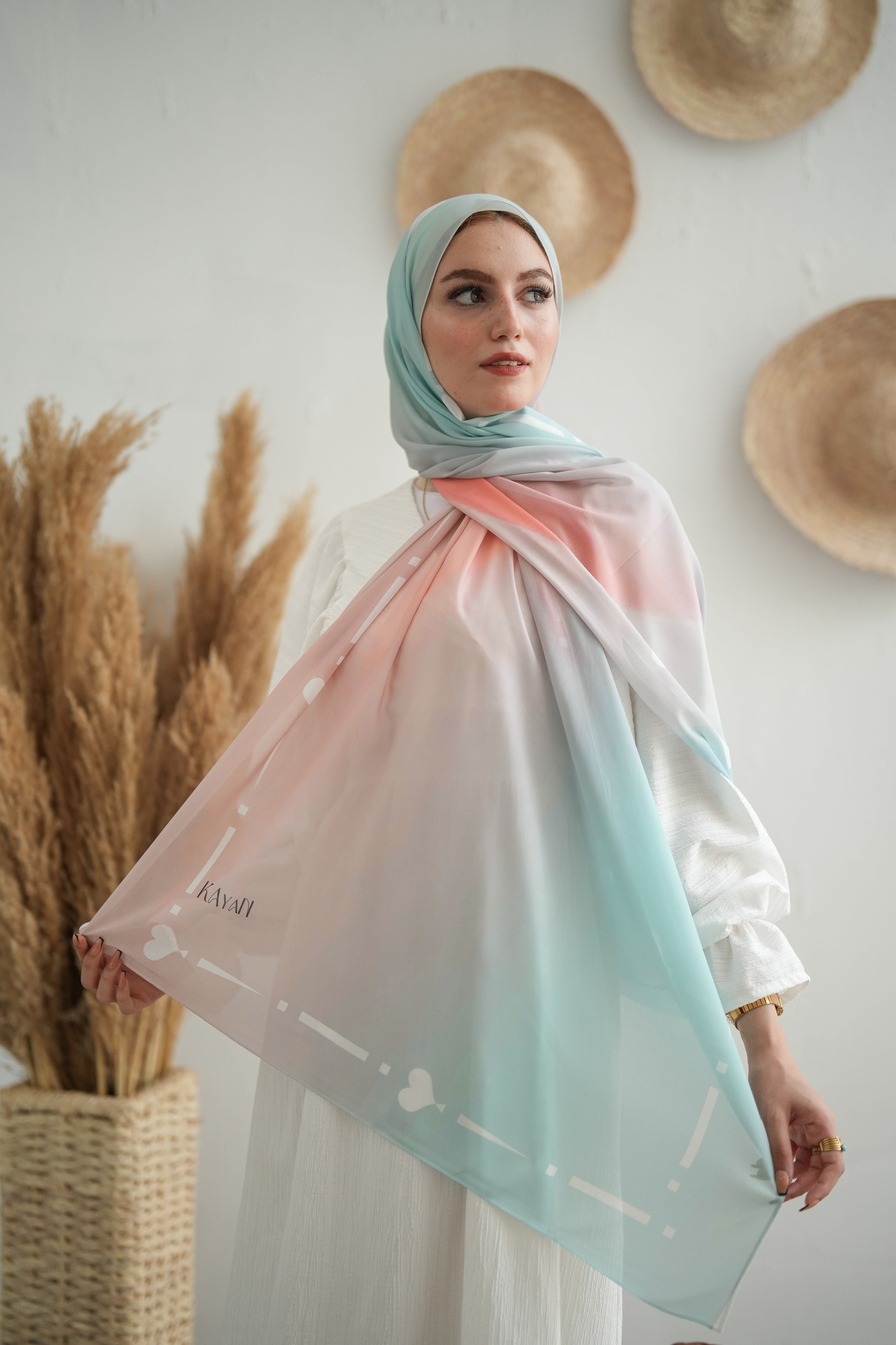 Gradient Chiffon Scarf