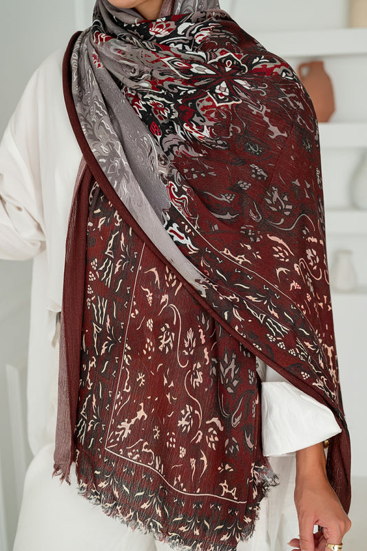 Poppy Printed Cotton Scarf