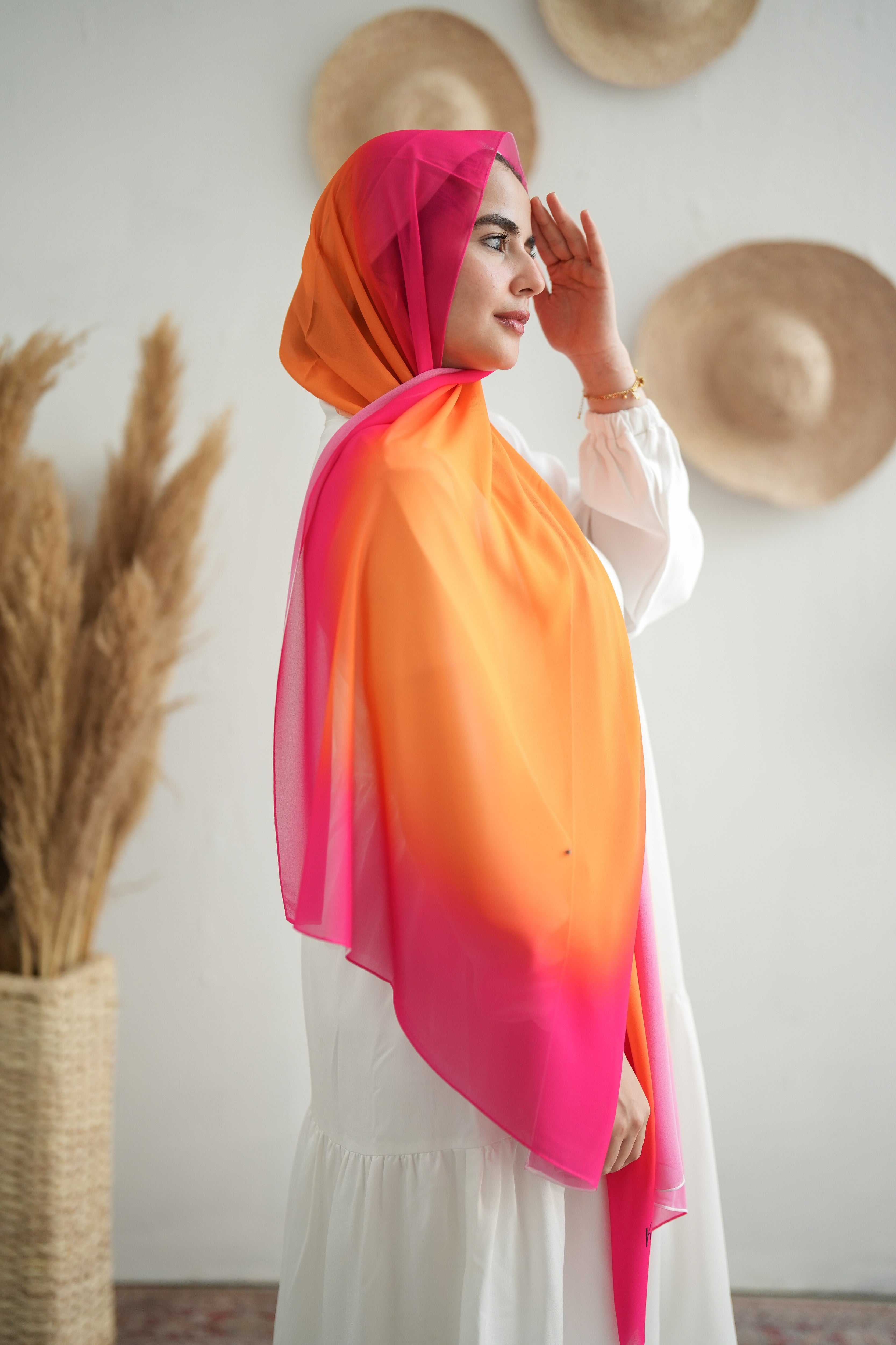 Gradient Chiffon Scarf