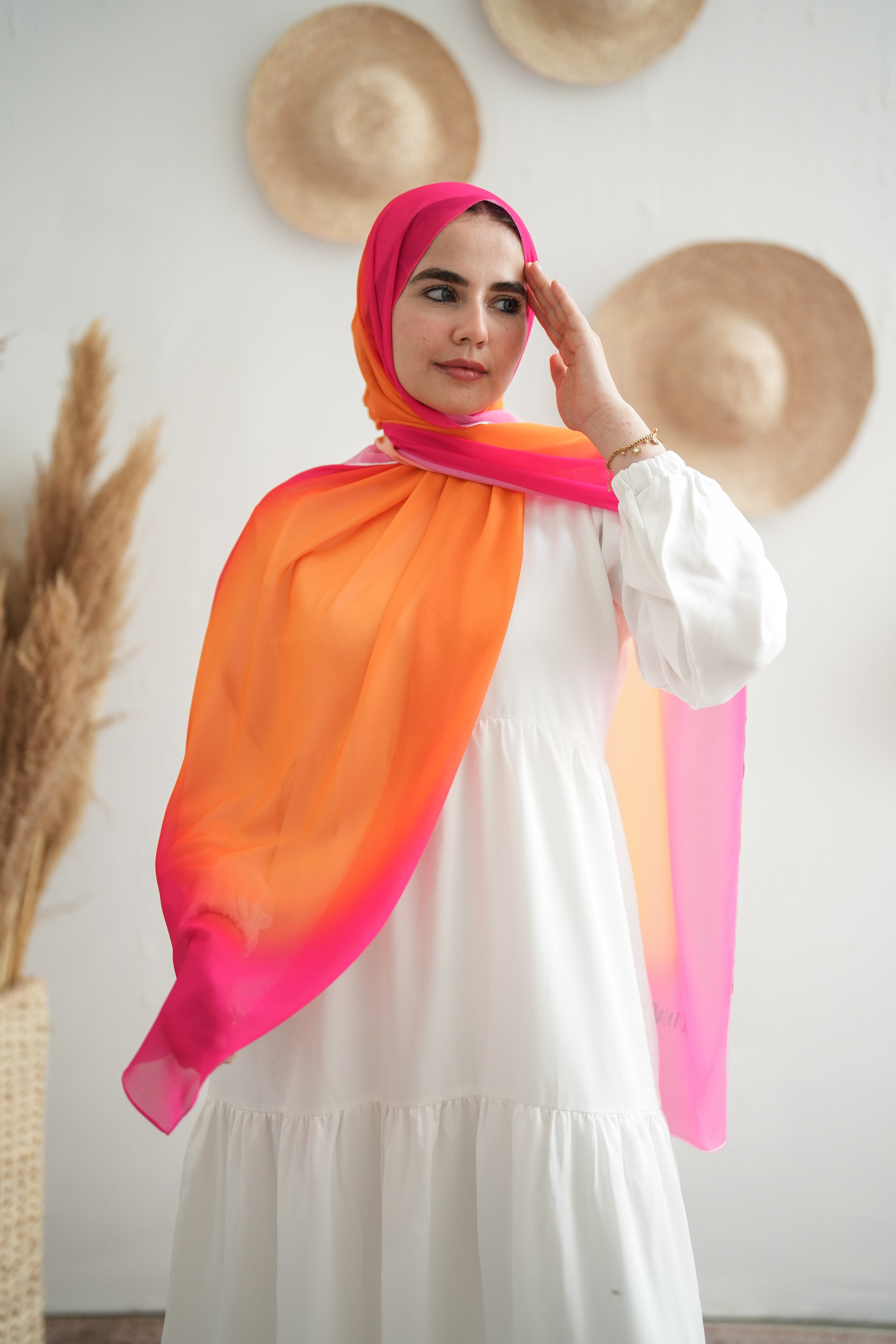 Gradient Chiffon Scarf