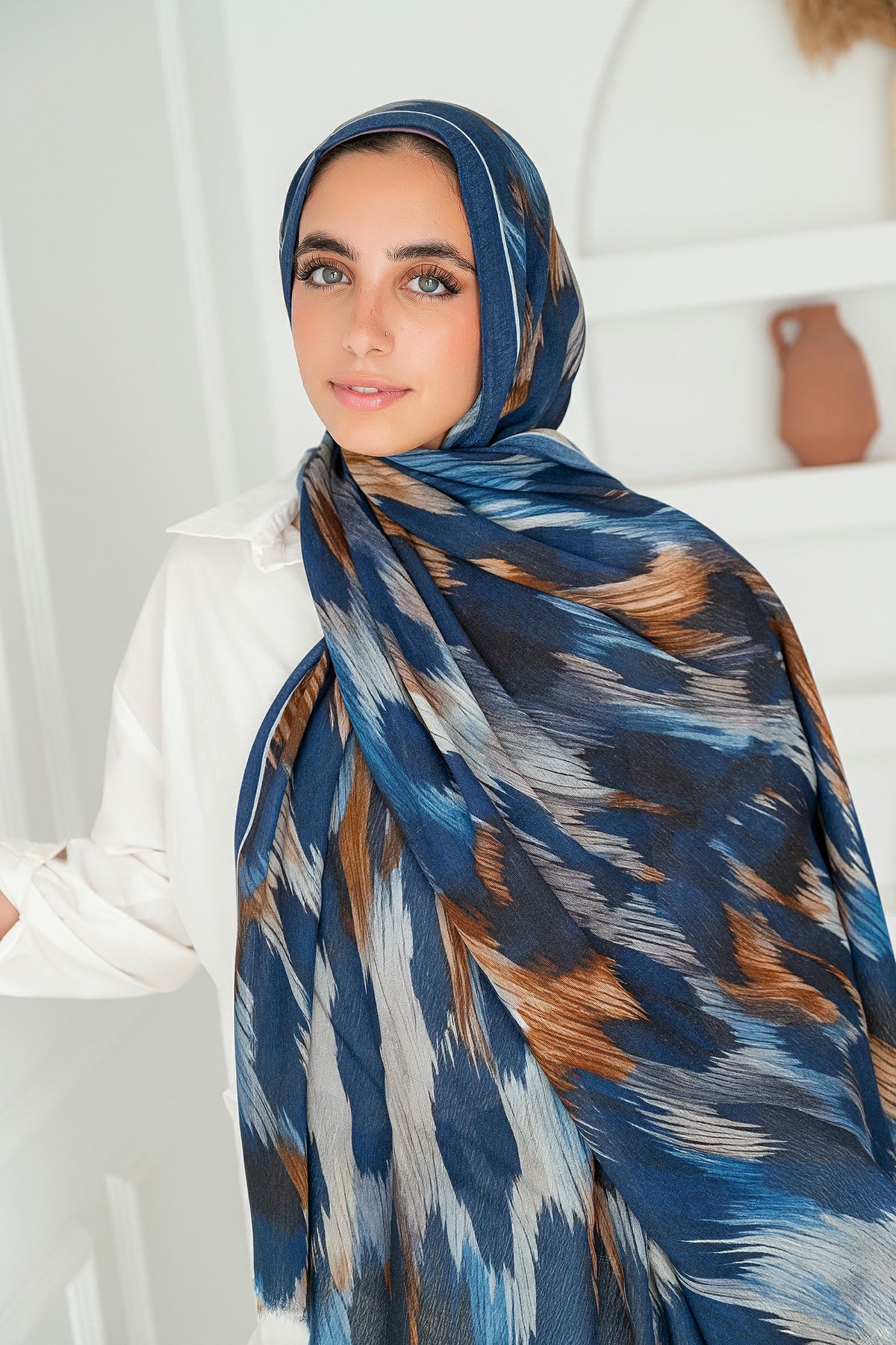 Fleur Printed Cotton Scarf