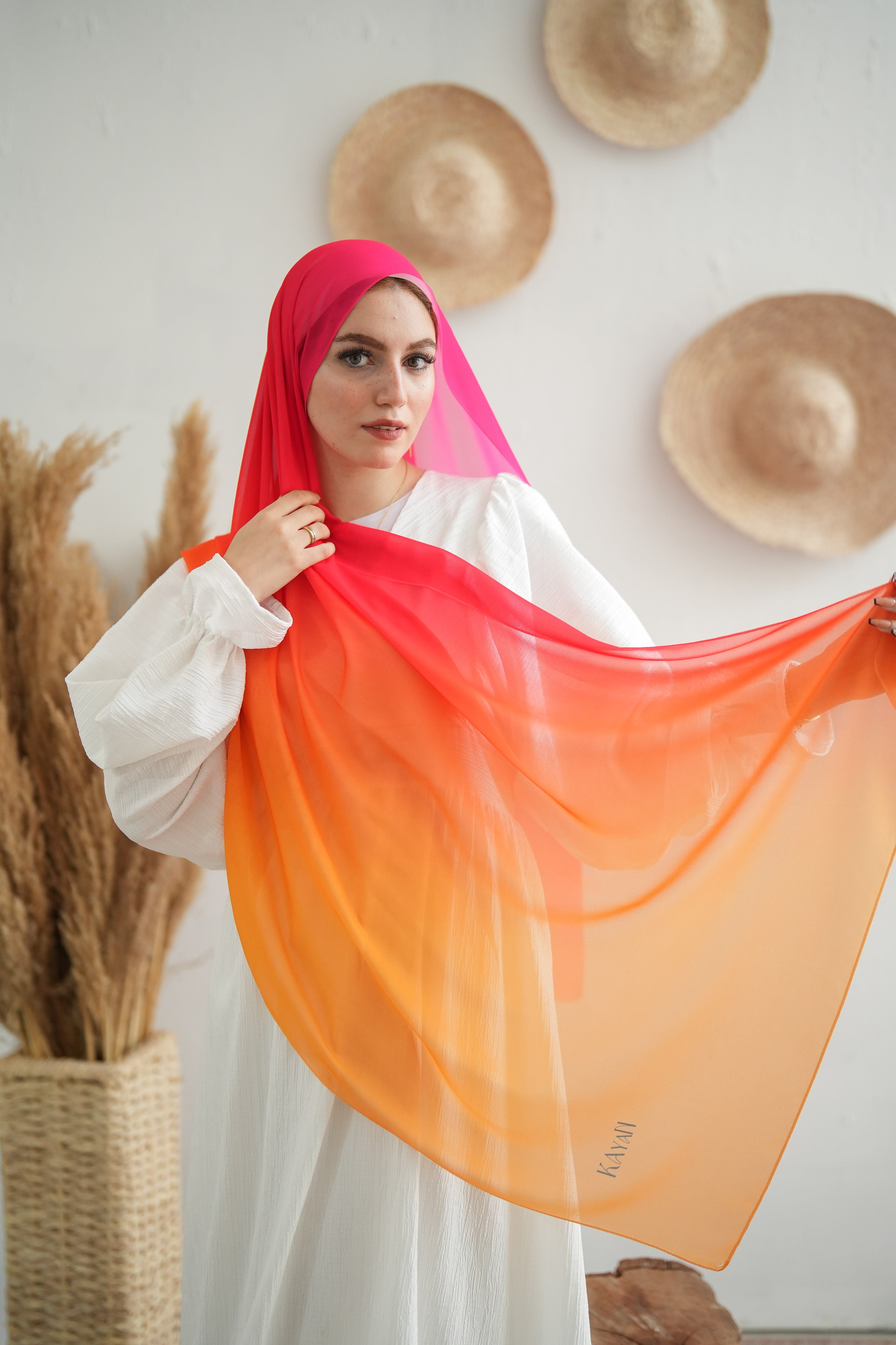 Gradient Chiffon Scarf