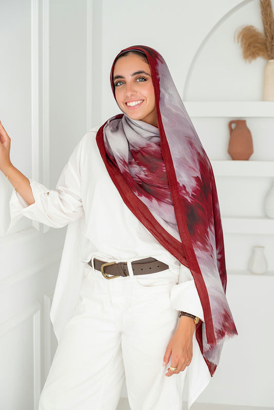 Magnolia Printed Cotton Scarf