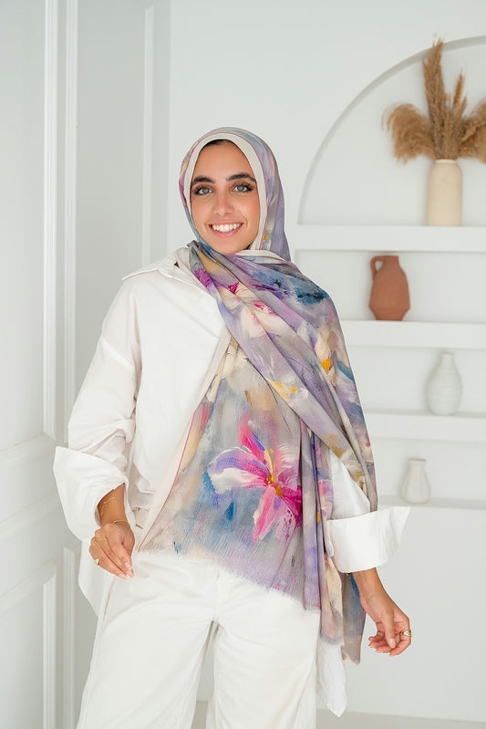 Flora Printed Cotton Scarf