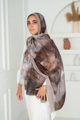 Browny Printed Cotton Scarf