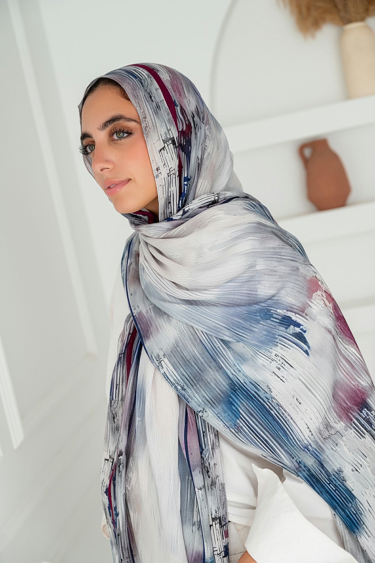 Petal Printed Cotton Scarf