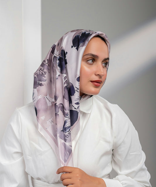 Swan Satin Square Scarf